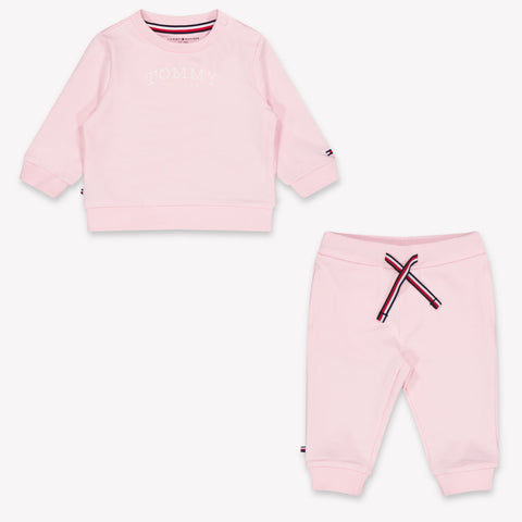 Tommy Hilfiger Bebé Unisex Traje de trote Rosa claro