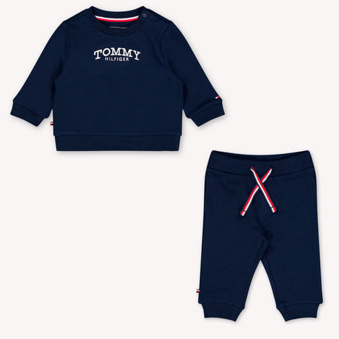 Tommy Hilfiger Bebé Unisex Traje de trote Navy