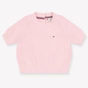 Tommy Hilfiger Bambino Ragazze Maglione in Rosa Chiaro