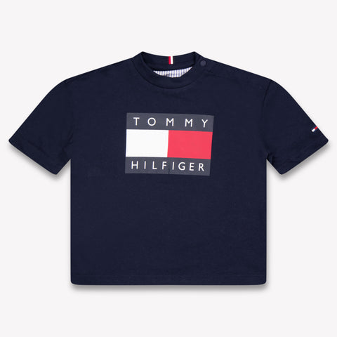 Tommy Hilfiger Bebé Chicos Camiseta en Navy