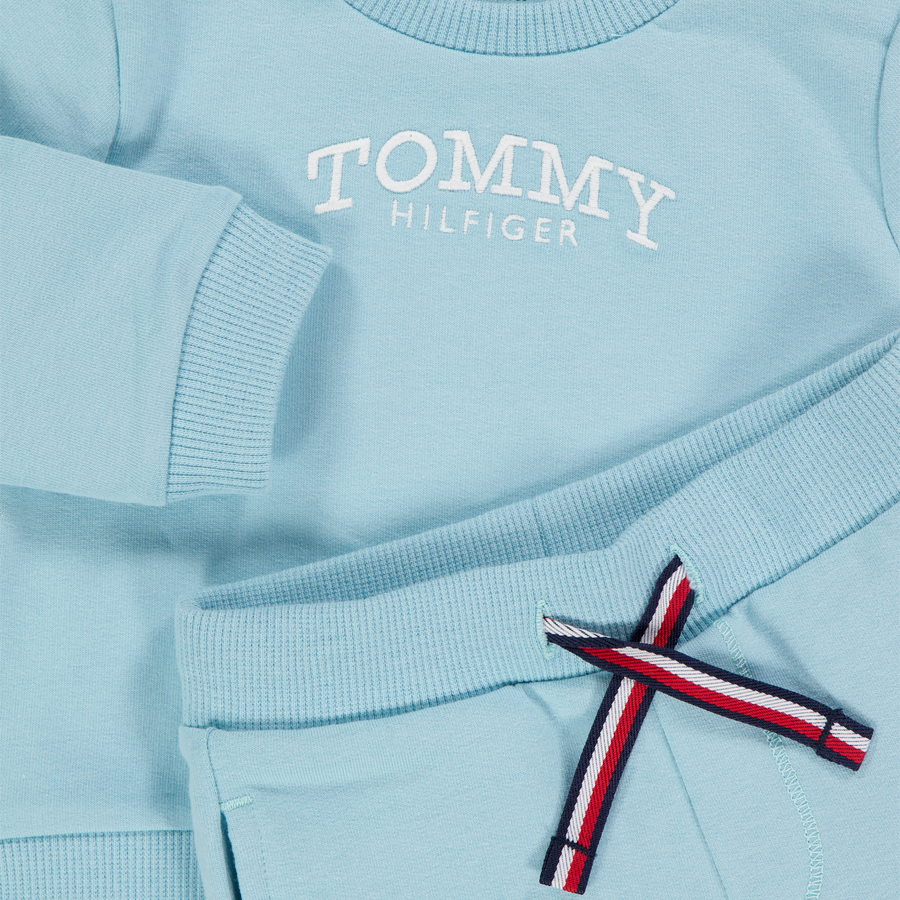 Tommy Hilfiger Bebé Unisex Traje de trote Turquesa