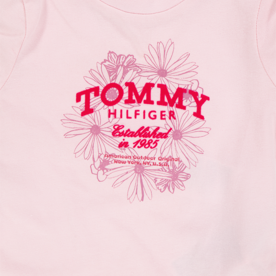 Tommy Hilfiger Baby Meisjes T-Shirt In Licht Roze