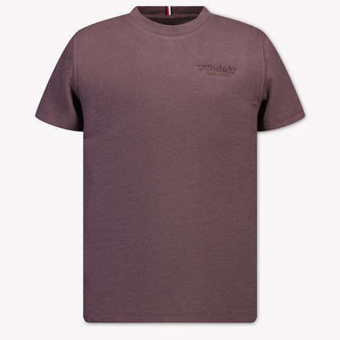 Tommy Hilfiger Niño Chicos Camiseta en Marrón