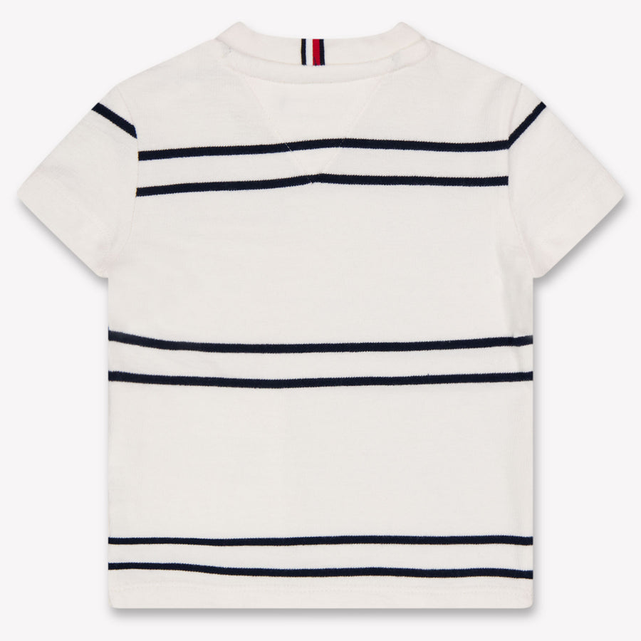 Tommy Hilfiger Bebé Chicos Camiseta en Blanco Roto