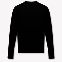 Tommy Hilfiger Enfants Garçons Pull en Noir