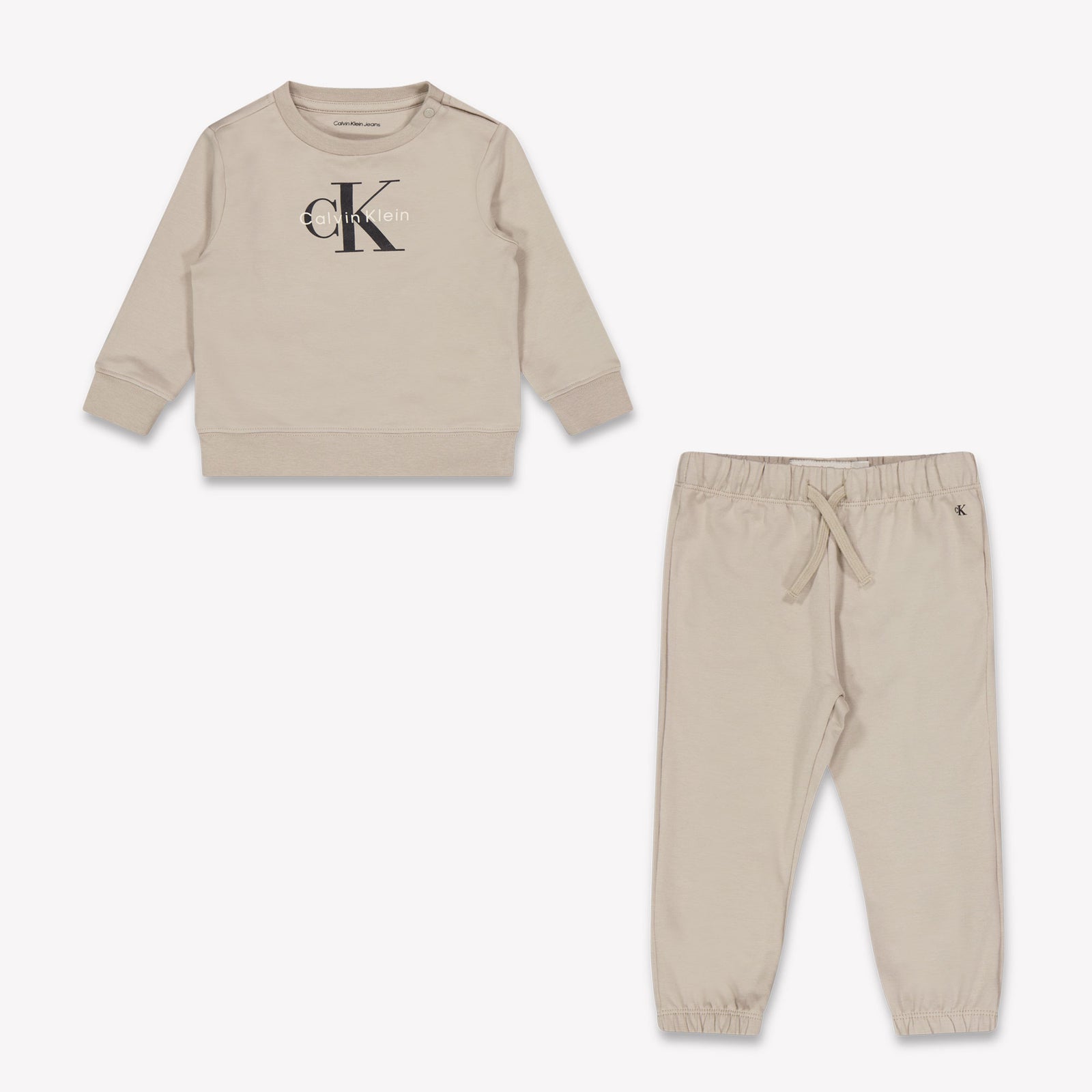 Calvin Klein Unisex-Jogginganzug für Babys Helles Beige