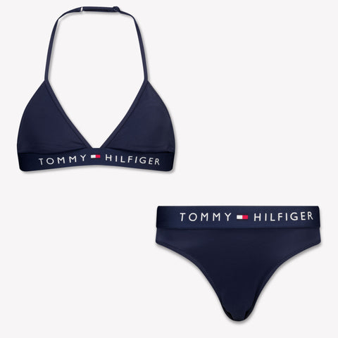 Tommy Hilfiger niños Chicas Traje de baño en Navy