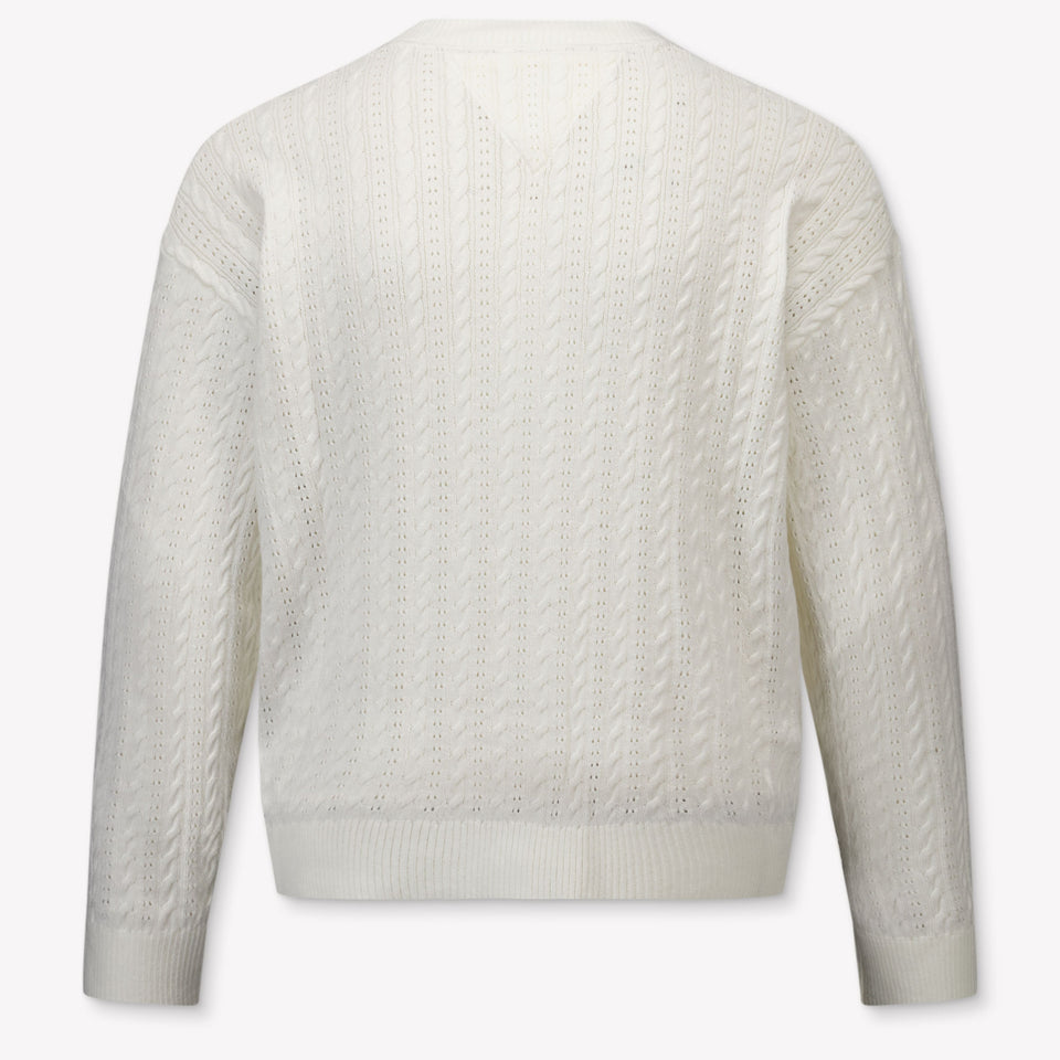 Tommy Hilfiger Bambini Ragazze Cardigan dentro Bianco