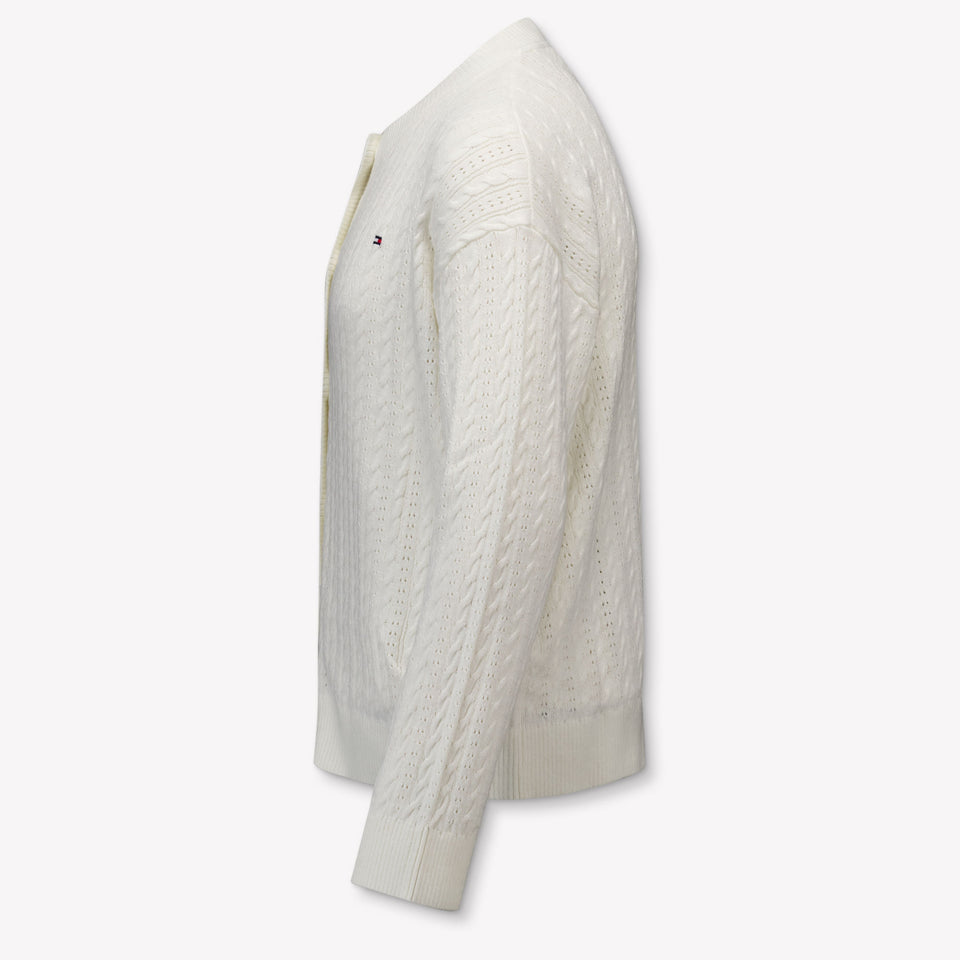 Tommy Hilfiger Bambini Ragazze Cardigan dentro Bianco