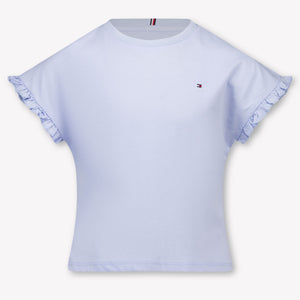 Tommy Hilfiger niños Chicas Camiseta adentro Azul Claro