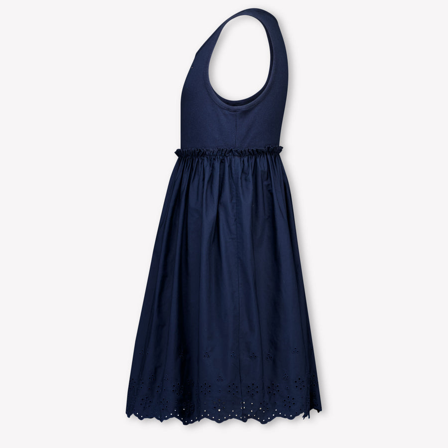 Tommy Hilfiger Kinder Meisjes Jurk In Navy