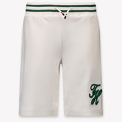 Tommy Hilfiger Enfants Garçons Short en blanc cassé