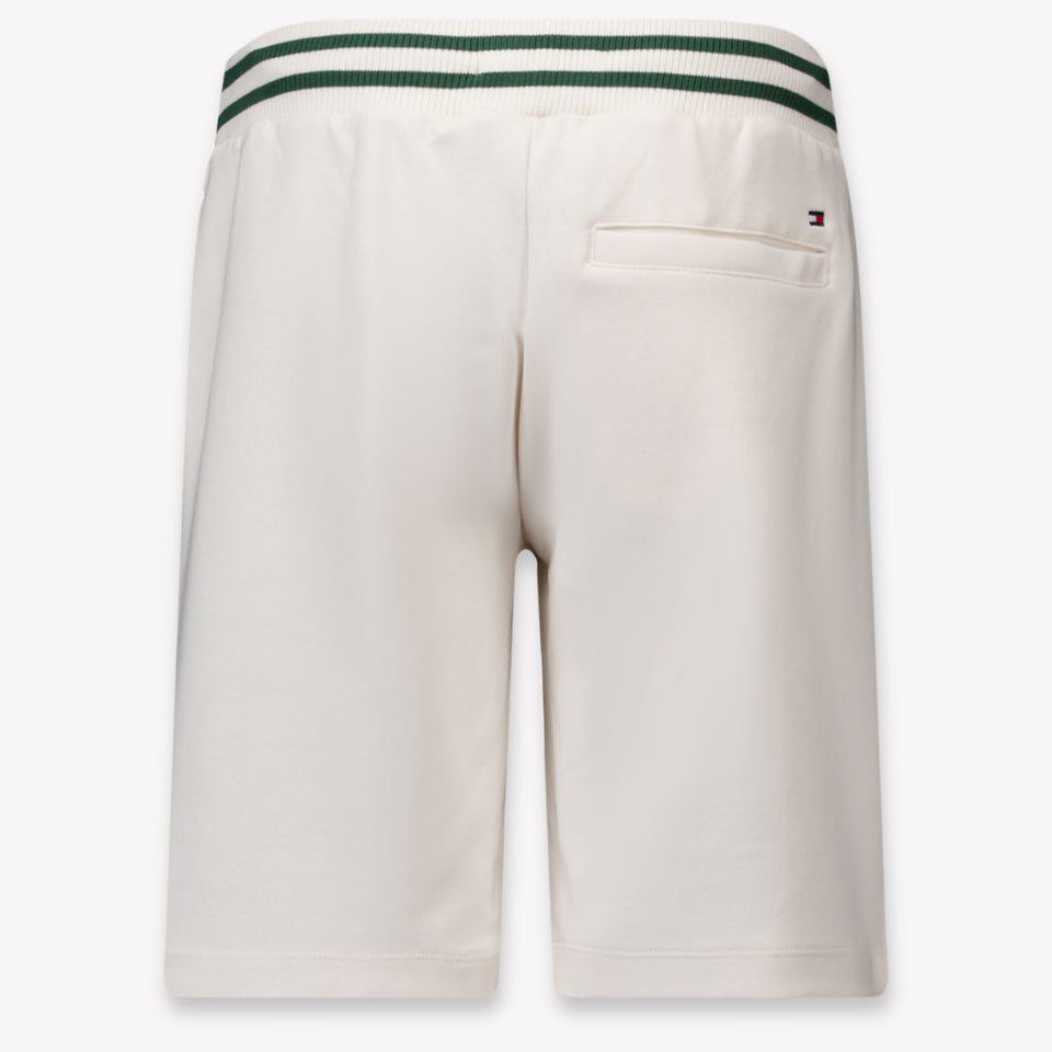 Tommy Hilfiger Enfants Garçons Short en blanc cassé