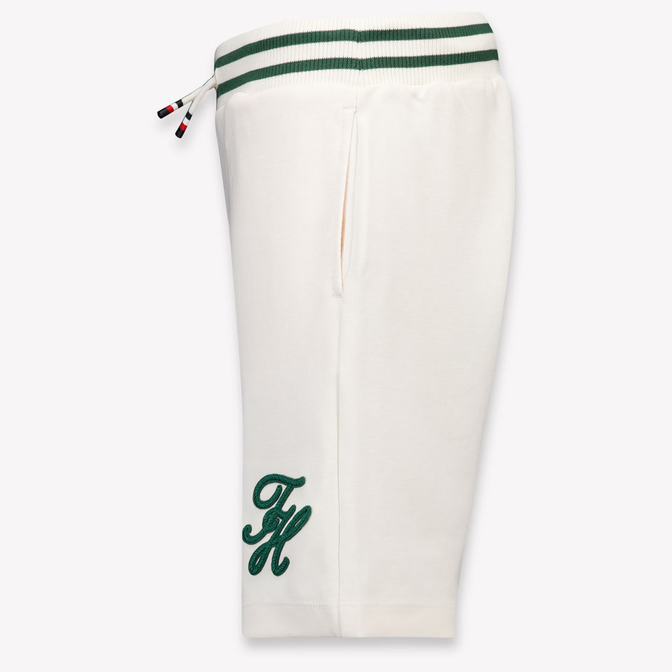 Tommy Hilfiger Enfants Garçons Short en blanc cassé