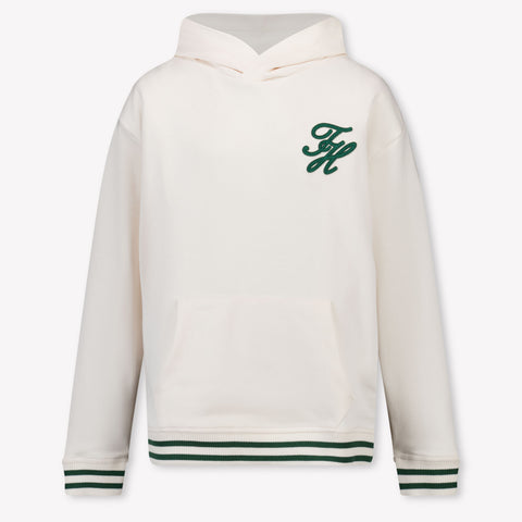 Tommy Hilfiger niños Chicos suéter en Blanco Roto