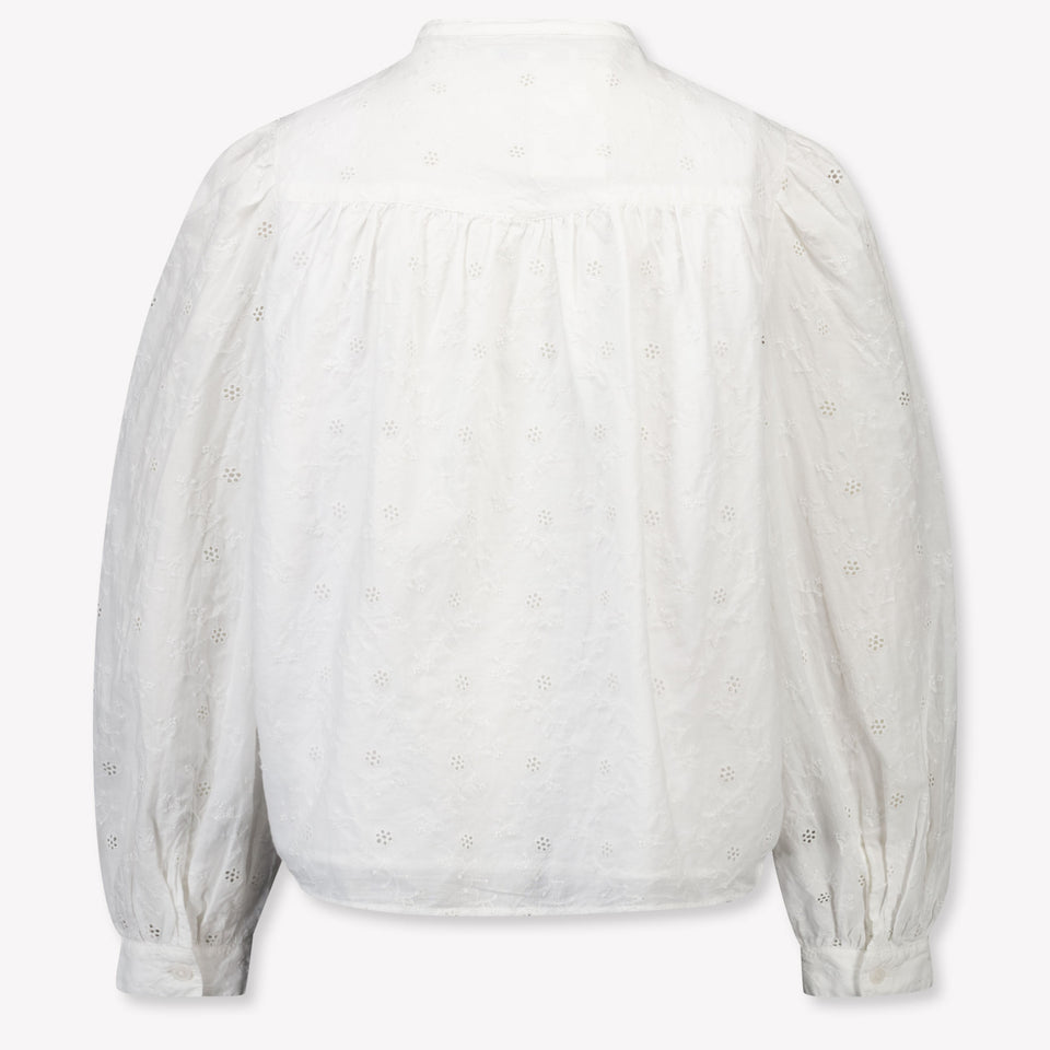 Tommy Hilfiger Kinder Mädchen Bluse rein Weiß