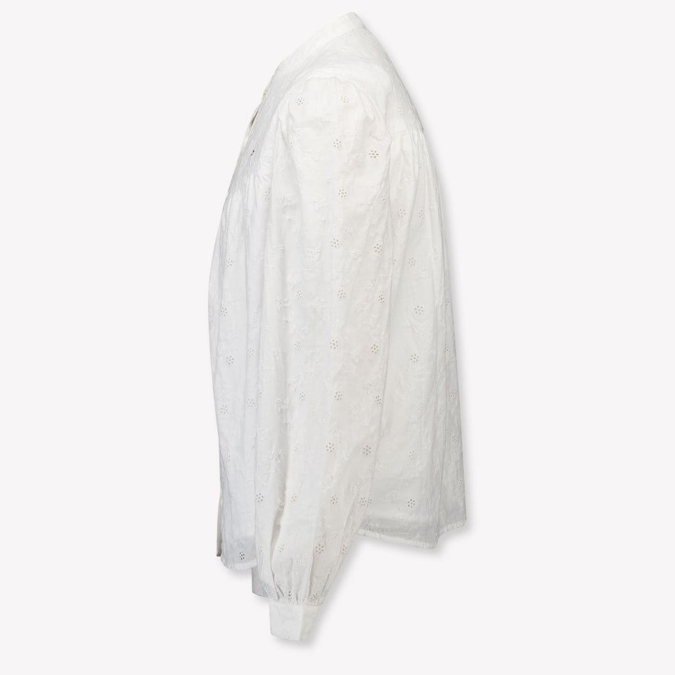 Tommy Hilfiger Kinder Mädchen Bluse rein Weiß