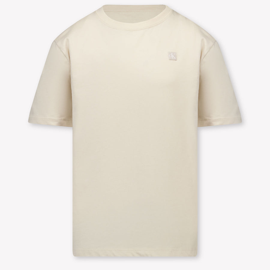 Calvin Klein Unisex Kinder T-Shirt in Hellbeige
