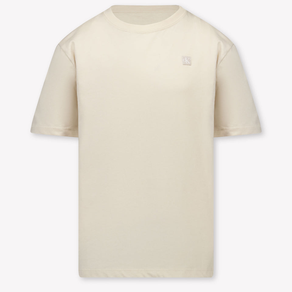 Calvin Klein Kinder Unisex T-Shirt In Licht Beige