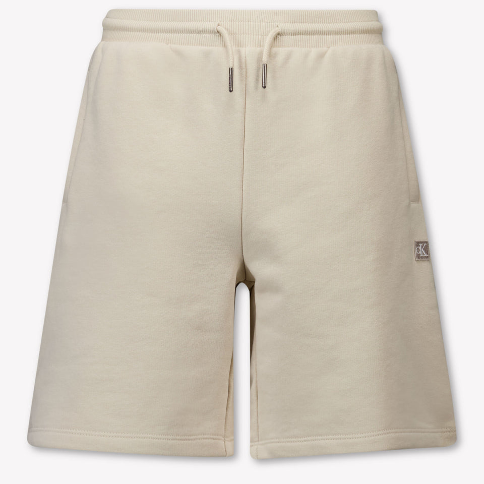 Calvin Klein Kinder Unisex Shorts In Licht Beige