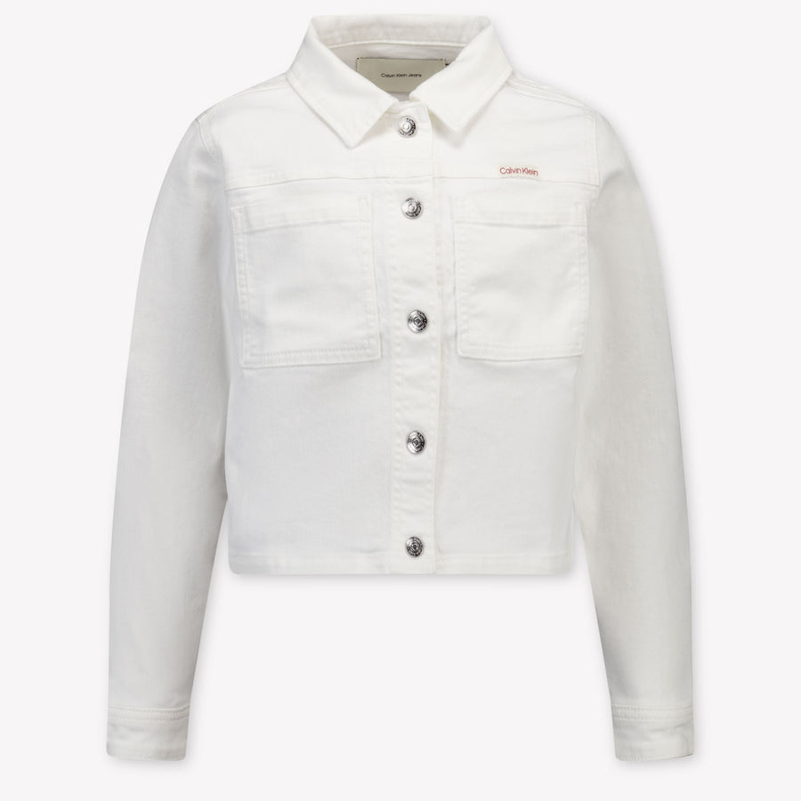 Calvin Klein Bambini Ragazze Giacche di jeans dentro Bianco