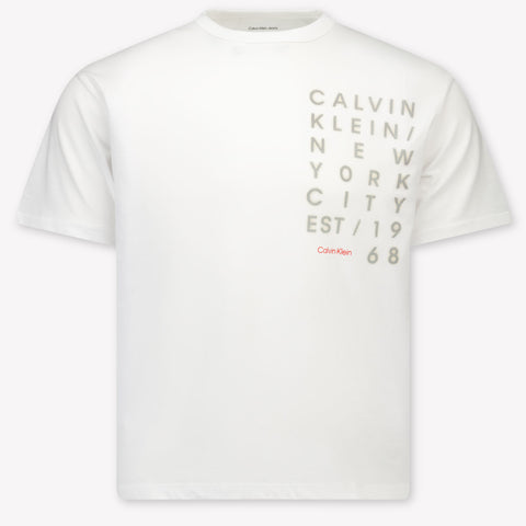 Calvin Klein Bambini Ragazzi Maglietta dentro Bianco
