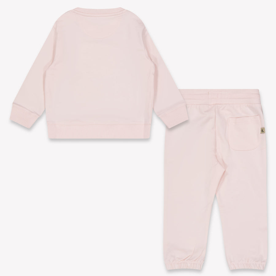 Calvin Klein Unisex-Jogginganzug für Babys Hellrosa