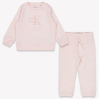 Calvin Klein Unisex-Jogginganzug für Babys Hellrosa