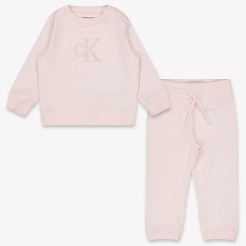 Calvin Klein Bambino Unisex Tuta da jogging Rosa Chiaro