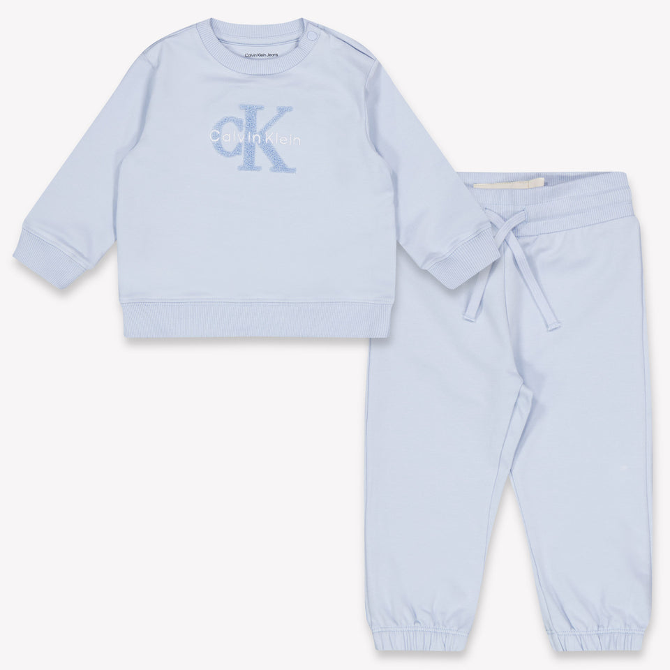 Calvin Klein Unisex-Jogginganzug für Babys Hellblau