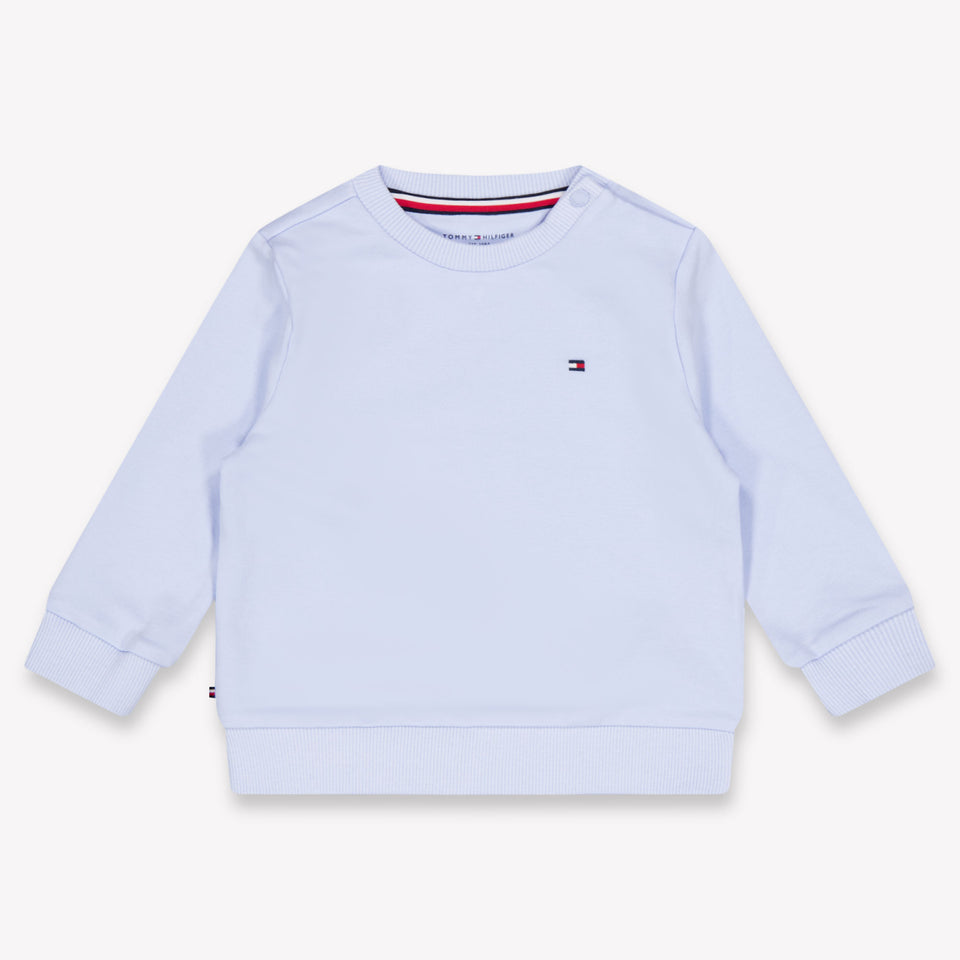 Tommy Hilfiger Bébé Unisexe Pull en Bleu Clair
