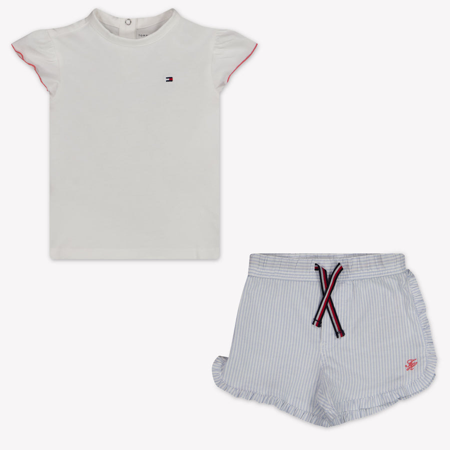 Tommy Hilfiger Baby Meisjes Setje In Licht Blauw