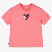 Tommy Hilfiger Unisex-T-Shirt für Babys Dunkelrosa