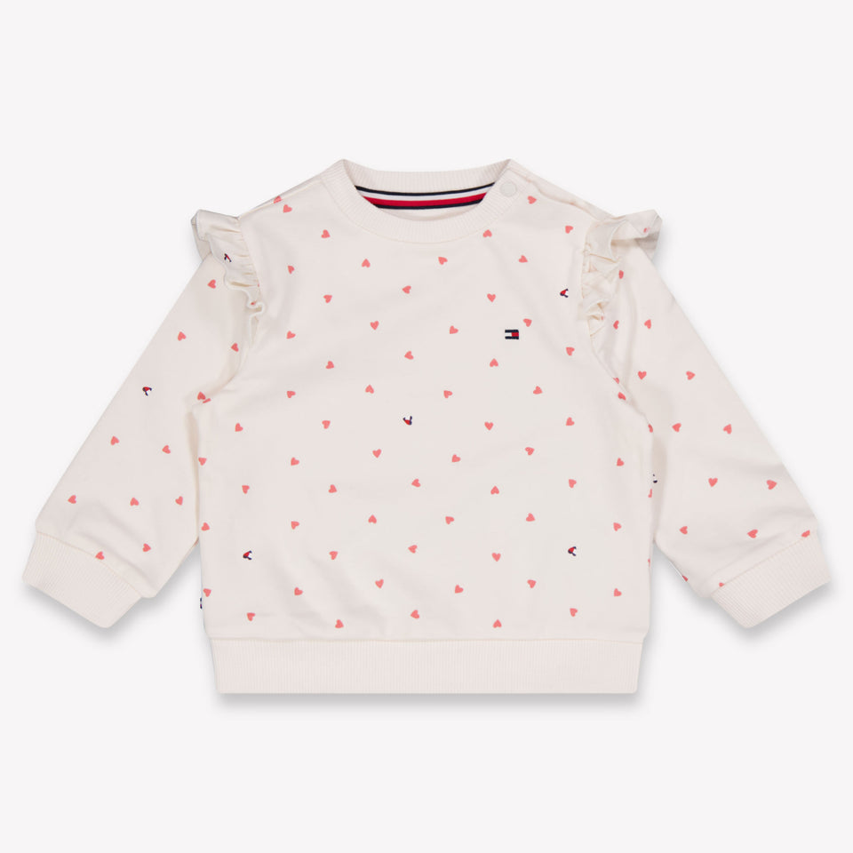 Tommy Hilfiger Bambino Ragazze Maglione dentro Off White