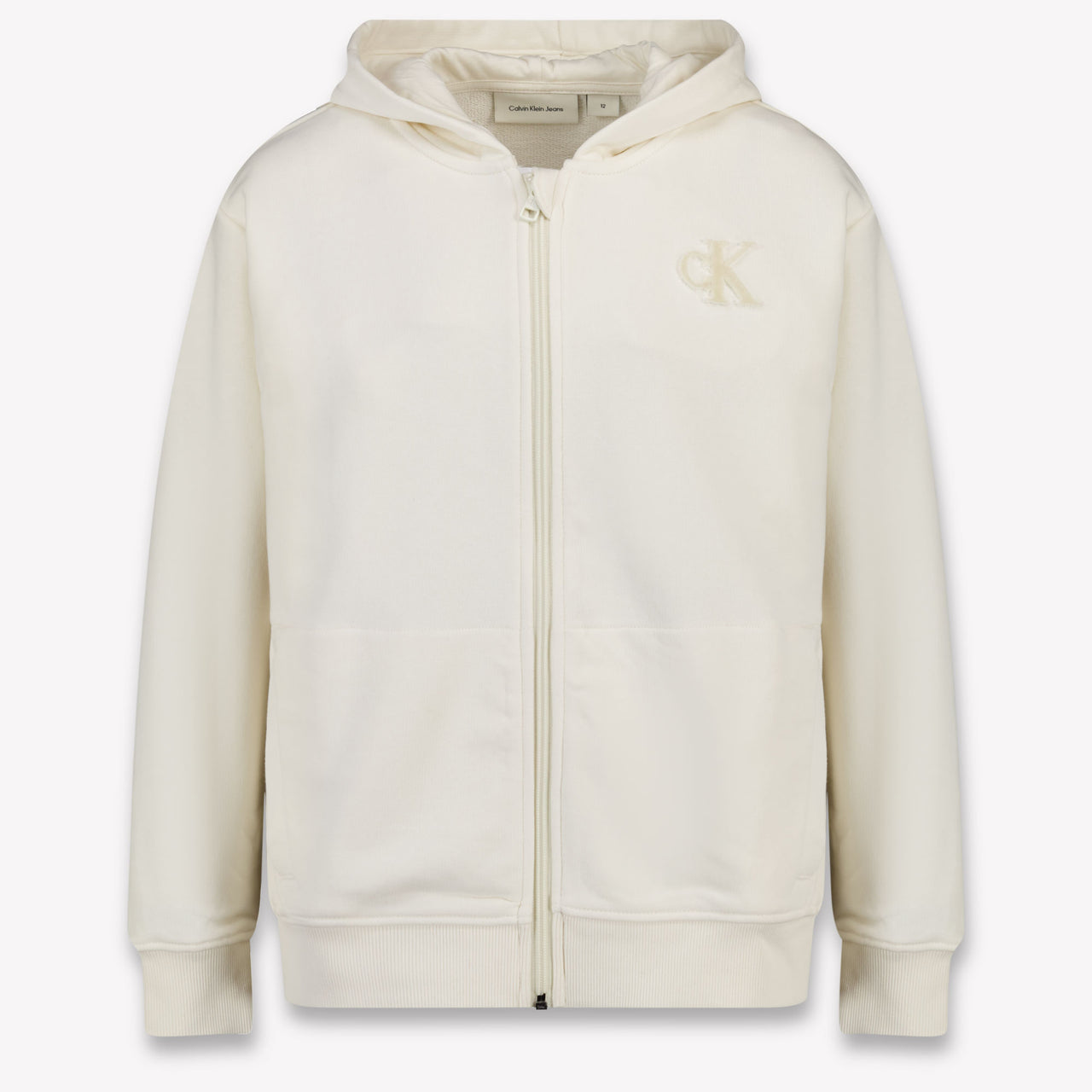 Calvin Klein Kinder Jungen Strickjacke In Grauweiß