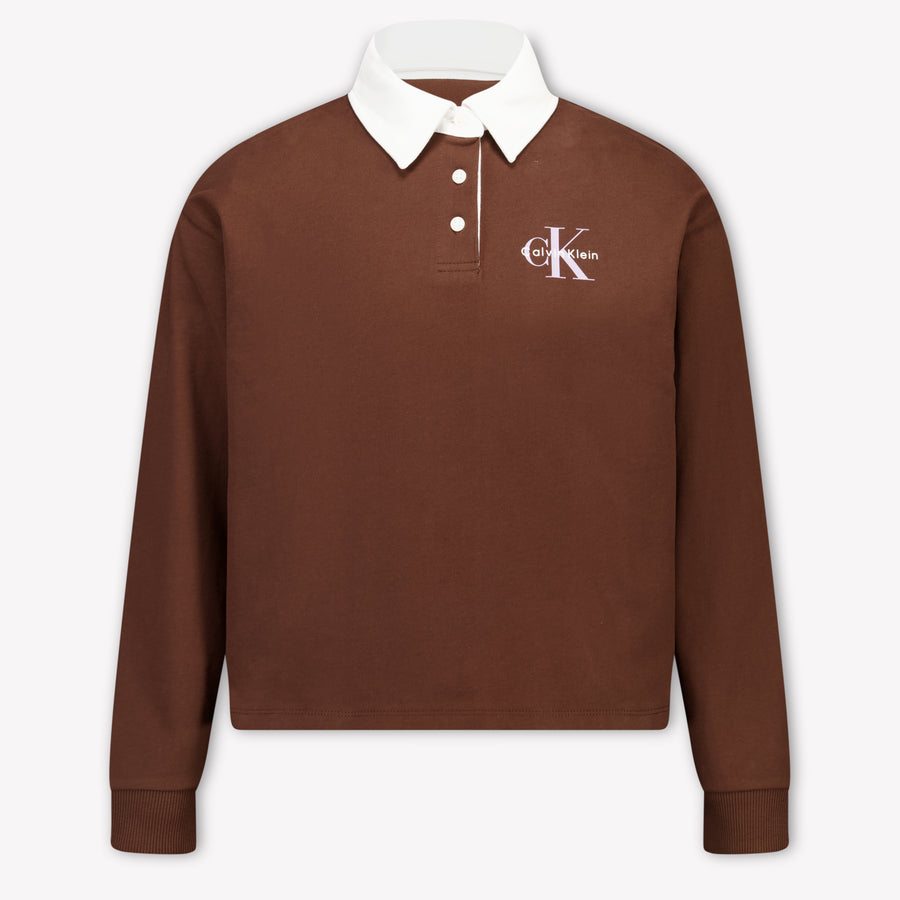 Calvin Klein niños Chicas suéter en Marrón