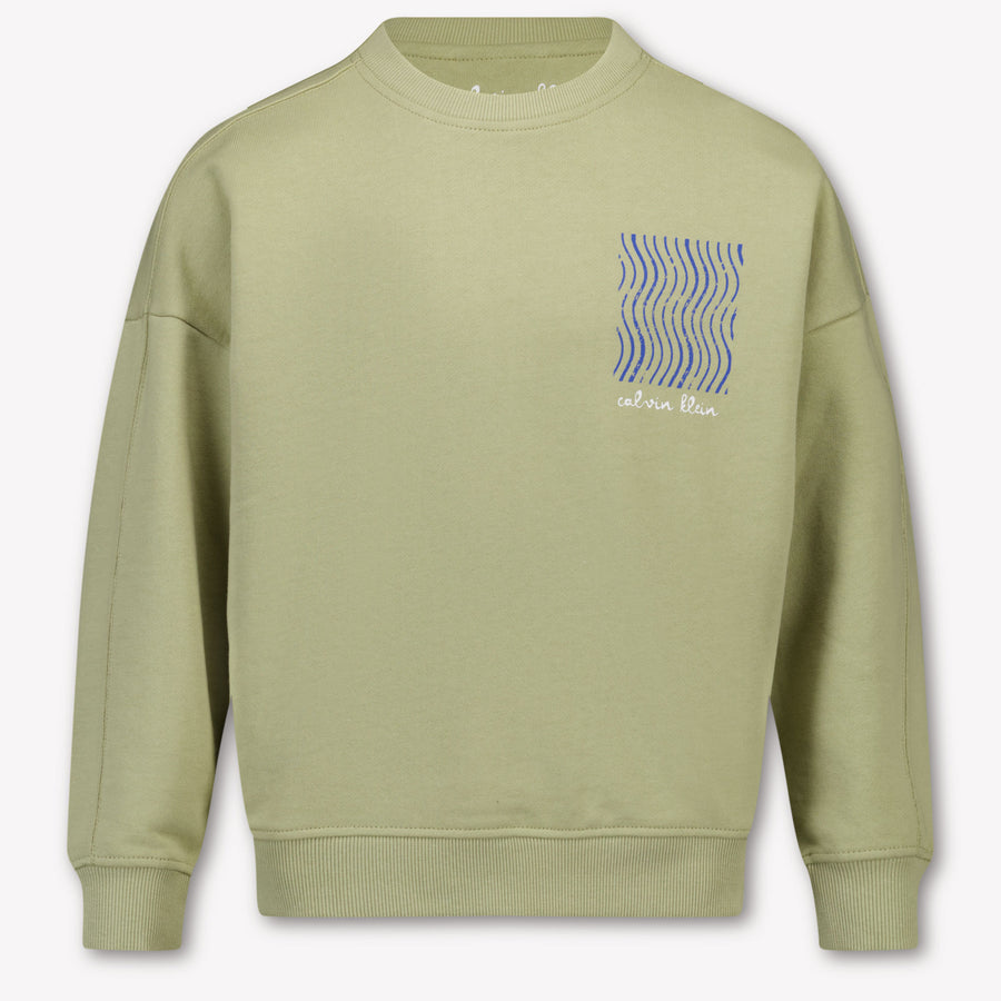 Calvin Klein Jungen Pullover in Olivgrün