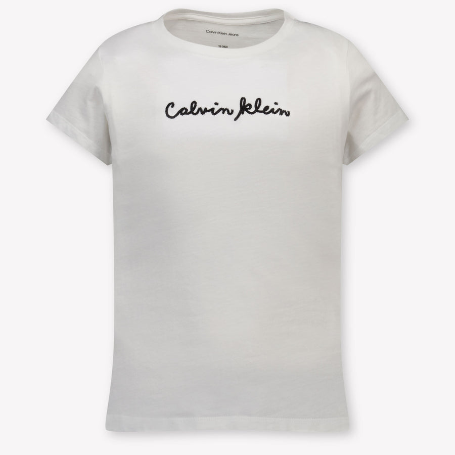 Calvin Klein niños Chicas Camiseta adentro Blanco
