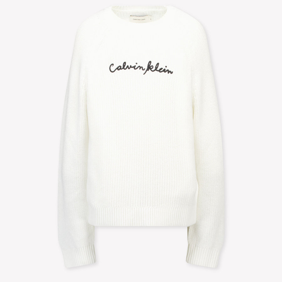 Calvin Klein niños Chicas suéter en Blanco