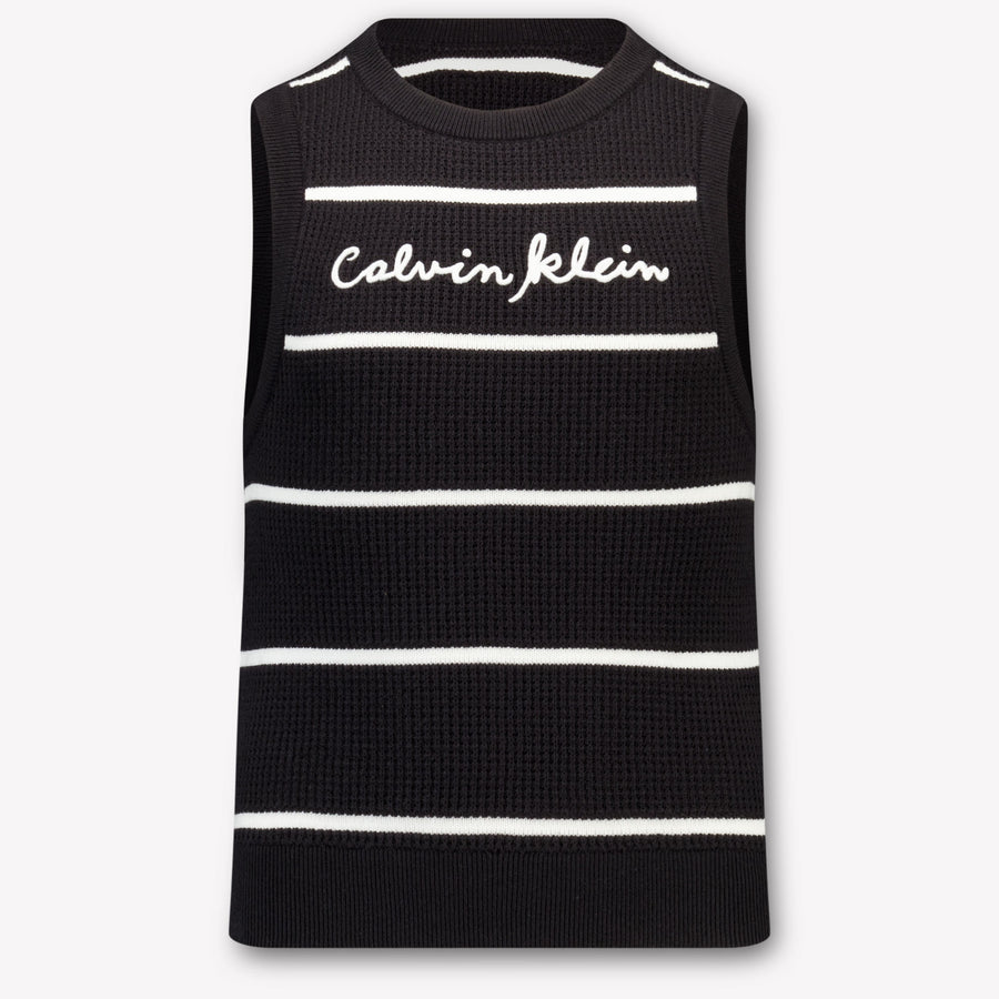 Calvin Klein Kinder Meisjes T-Shirt In Zwart