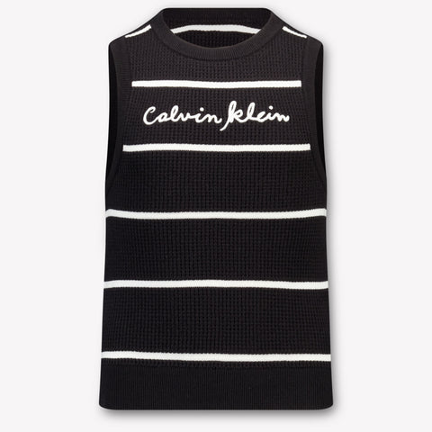 Calvin Klein niños Chicas Camiseta adentro Negro
