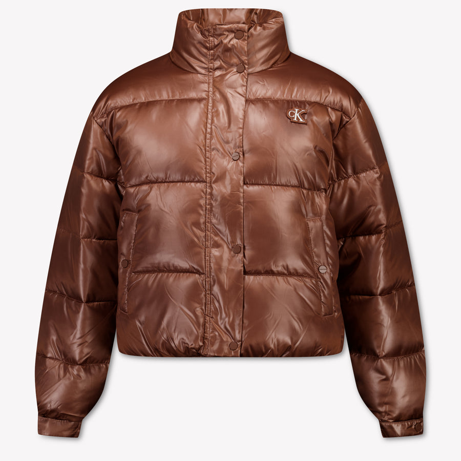 Calvin Klein Kinder Meisjes Winterjas In Bruin