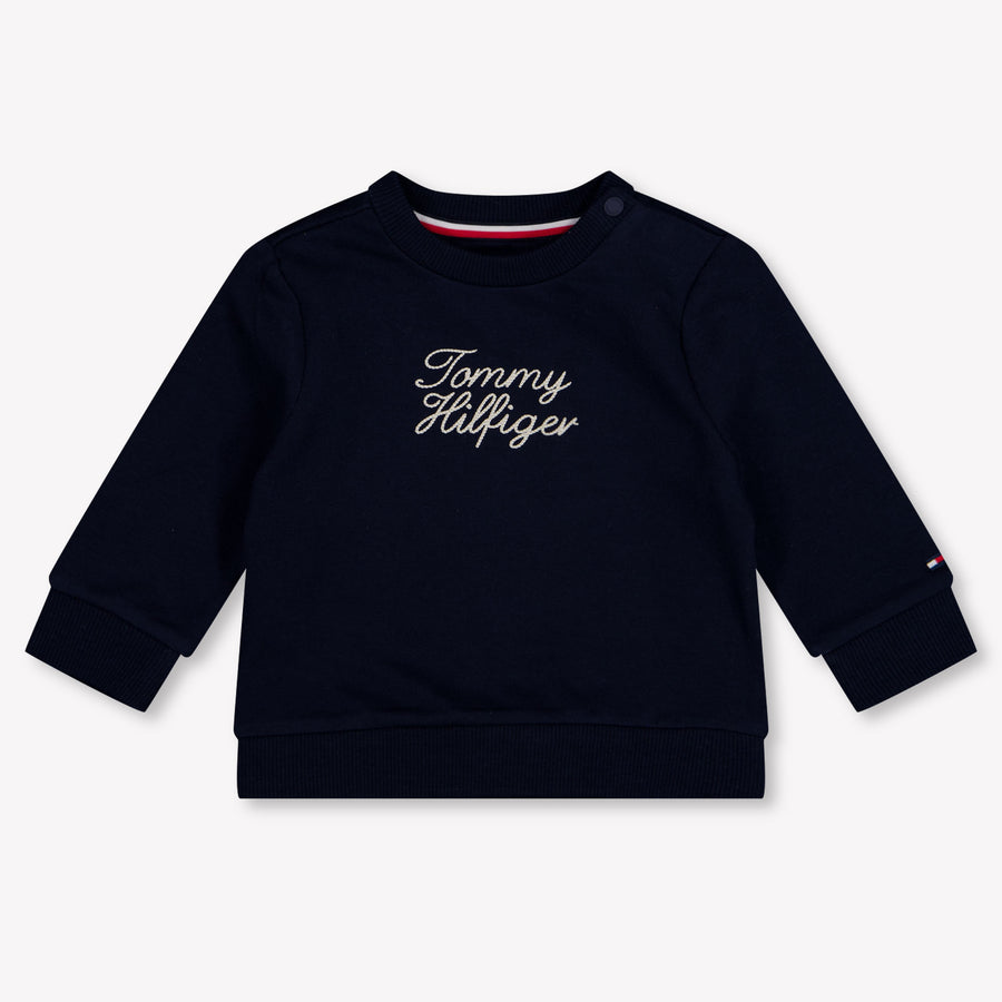 Tommy Hilfiger bebe Chicos suéter en Navy