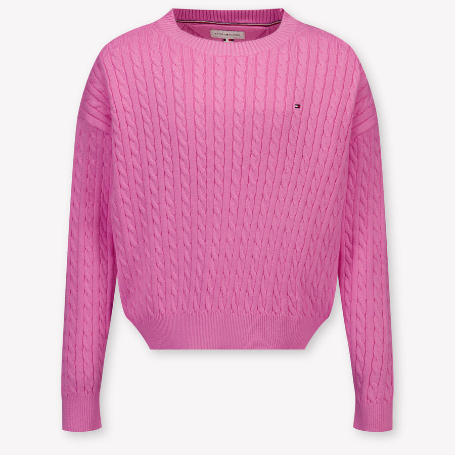 Tommy Hilfiger Mädchen Pullover in Fuchsia