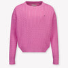 Tommy Hilfiger niños Chicas suéter en Fucsia