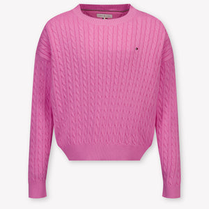 Tommy Hilfiger Kinder Mädchen Pullover rein Fuchsia