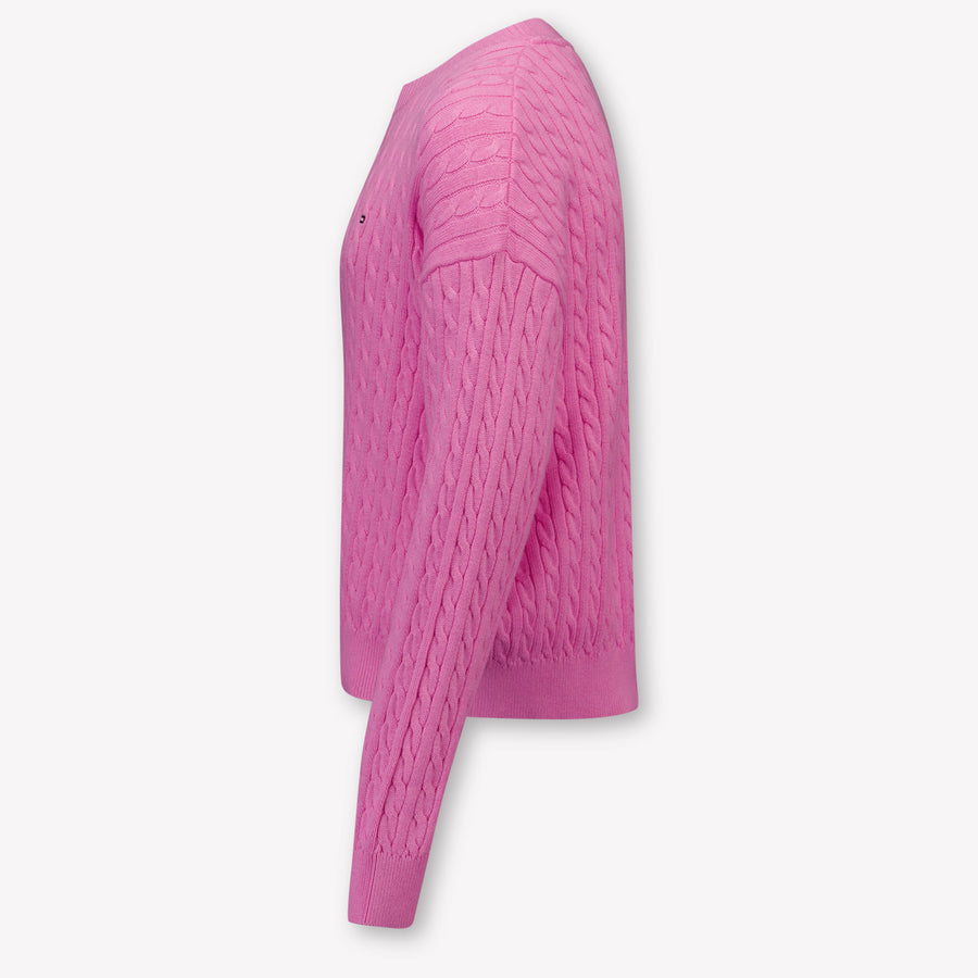 Tommy Hilfiger Kinder Mädchen Pullover rein Fuchsia