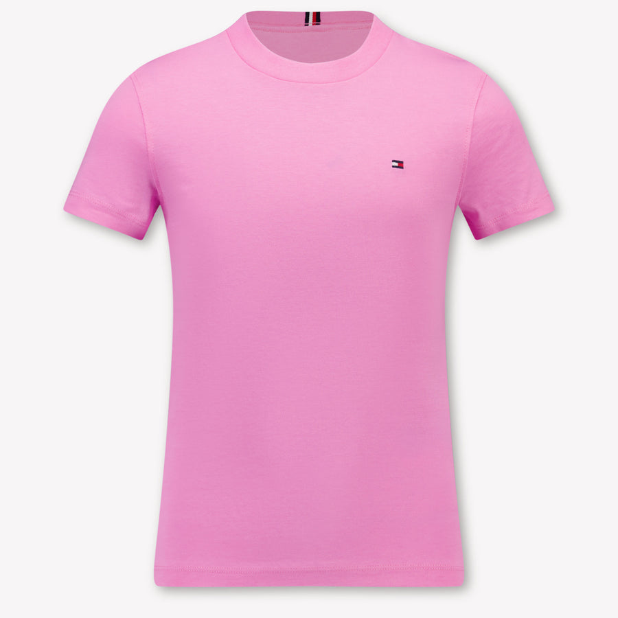 Tommy Hilfiger Bambini Ragazzi Maglietta dentro Rosa