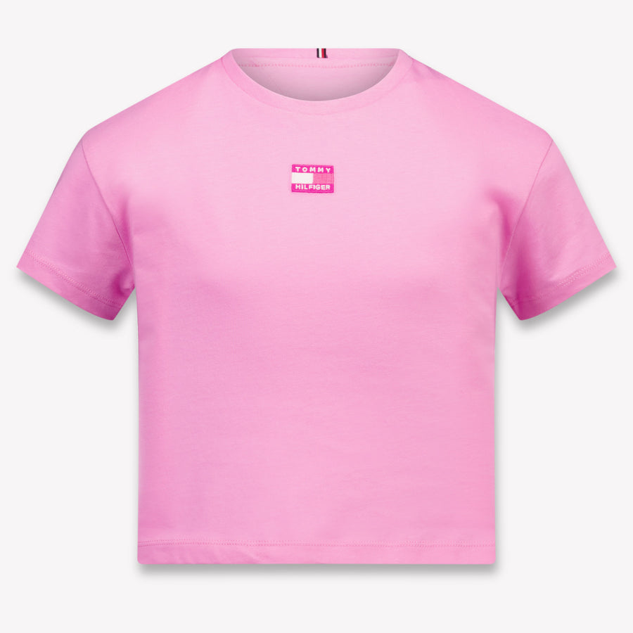 Tommy Hilfiger Mädchen T-Shirt in Fuchsia