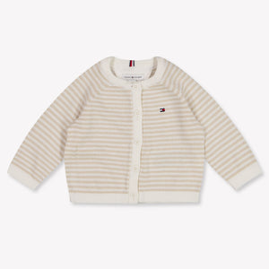 Tommy Hilfiger Baby Unisex Cardigan In Light Beige